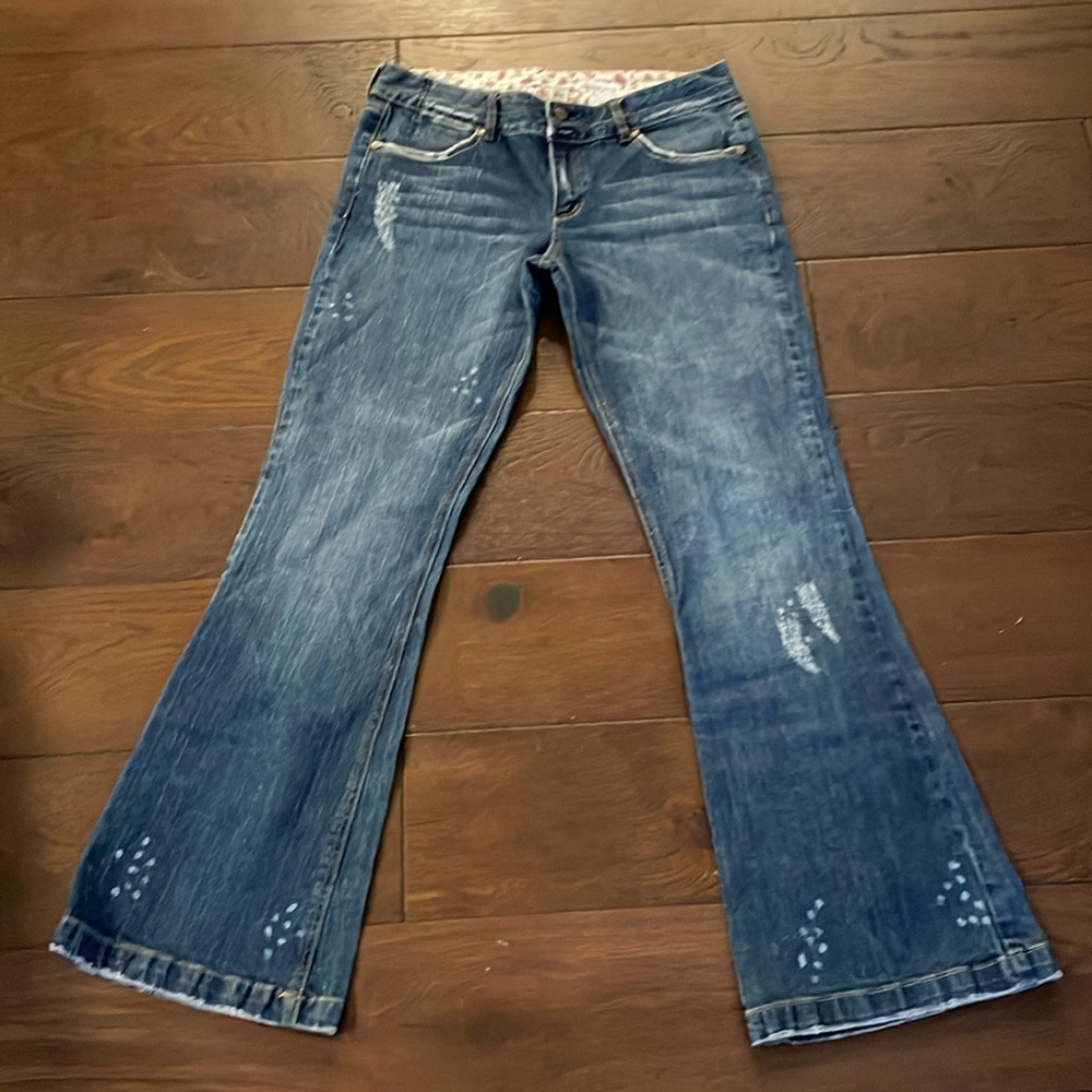 MUDD Flare Jeans - Love Peace Happiness Size 11R